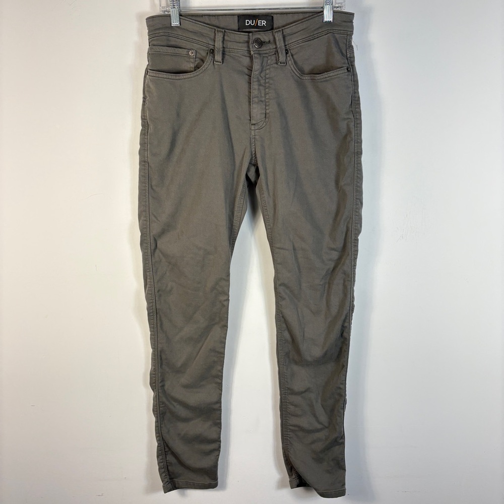 ❤️DUER Men's 31 N2X No Sweat Slim Fit Pants Gray Stretch Performance Chino